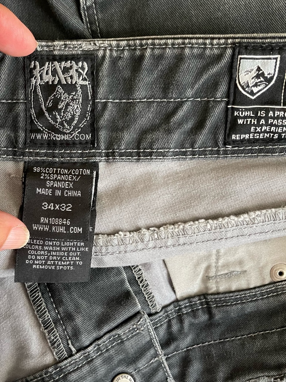 KÜHL Rydr Pants Black Heavyweight Patina Workwear Utility Outdoor Pants Sz 34x32 - Picture 7 of 11